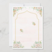 Modern Boho Wedding Invitation, Neutral Earth Tone Einladung (Rückseite)