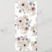 Modern Boho Wedding Menu Menükarte (Rückseite)