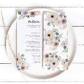 Modern Boho Wedding Menu Menükarte