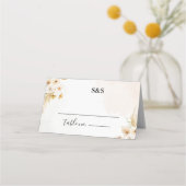 Modern Boho Wedding with Warm Floral Tones Platzkarte (Vorderseite)