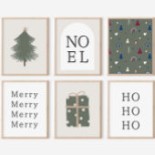 Modern Boho Weihnachten Grüne Mauer Print Poster