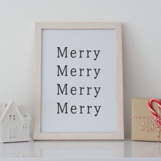 Modern Boho Weihnachten Merry Wall Art Print Poster