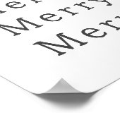 Modern Boho Weihnachten Merry Wall Art Print Poster (Ecke)