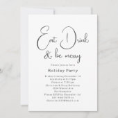 Modern Boho Weihnachten trinken und fühlen Sie sic Einladung (Vorderseite)