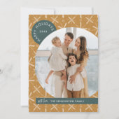 Modern Boho Weihnachts-Foto Einladung (Vorderseite)