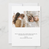 Modern Boho Weihnachts-Foto Einladung (Rückseite)