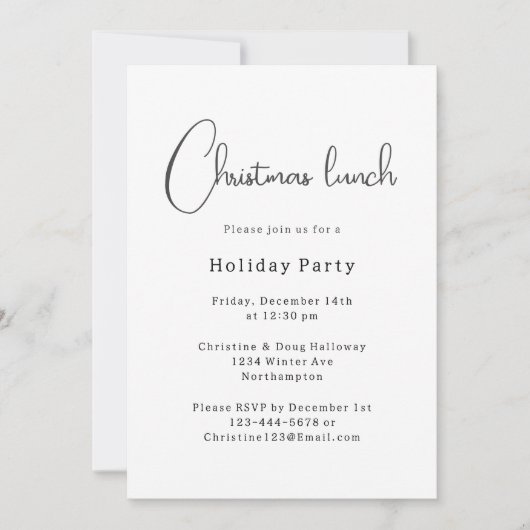 Modern Boho Weihnachtsessen Einladung (Vorderseite)