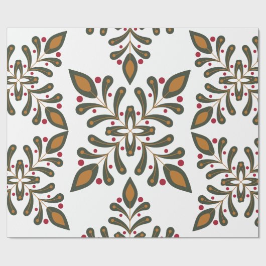 Modern Boho Weihnachtswrapper Geschenkpapier (Flach)