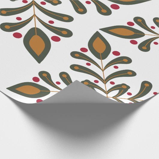 Modern Boho Weihnachtswrapper Geschenkpapier (Ecke)