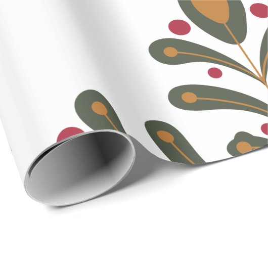 Modern Boho Weihnachtswrapper Geschenkpapier (Rolleneckpunkt)