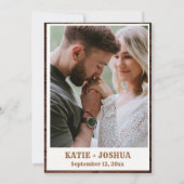 Modern Boho Western Cowboy Wedding Save the date Einladung (Rückseite)