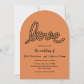 Modern boho western wedding invitations einladung (Vorderseite)