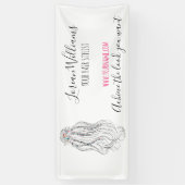 Modern Boho Wildblume Bridal Hair Stylist Floral Banner (Vertikal)