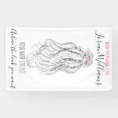 Modern Boho Wildblume Bridal Hair Stylist Floral Banner (Horizontal)