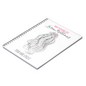 Modern Boho Wildblume Bridal Hair Stylist Floral Notizblock (Linke Seite)