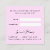 Modern Boho Wildblume Bridal Hair Stylist Floral Terminkarte (Rückseite)