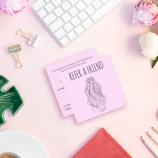 Modern Boho Wildblume Bridal Hair Stylist Floral Terminkarte