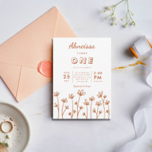 Modern Boho Wildblume Terracotta auf der Leventina