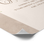 Modern Boho Wildblumen Ivory Arch Open Bar Poster (Ecke)