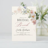 Modern Boho Wildflower Bridal Brunch Shower Einladung (Stehend Vorderseite)