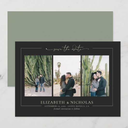 Modern Boho Wüste | 3 Foto Save-the-Date Save The Date (Vorne/Hinten)