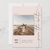 Modern Boho Wüste | Quadratisches Foto Save-the-Da Save The Date (Vorderseite)