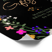 Modern-bohu-leuchtend wilde Blume Bridge-Zeichen Poster (Ecke)