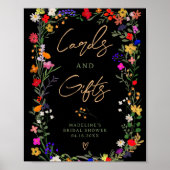 Modern-bohu-leuchtend wilde Blume Bridge-Zeichen Poster (Vorne)