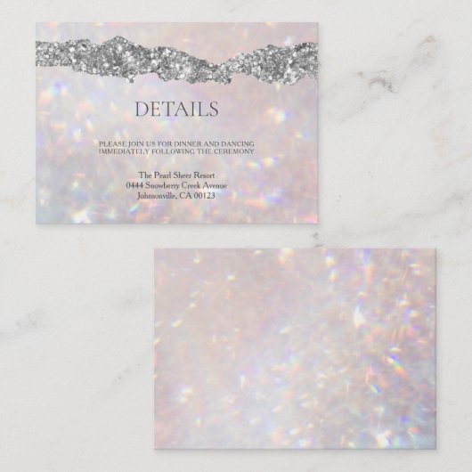 Modern Bokeh Glitzer Sparkle Glam Begleitkarte (Vorne/Hinten)