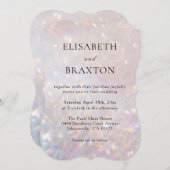 Modern Bokeh Glitzer Sparkle Glam Einladung (Vorne/Hinten)