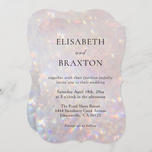 Modern Bokeh Glitzer Sparkle Glam Einladung (Vorne/Hinten)