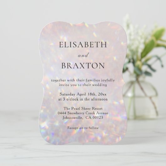 Modern Bokeh Glitzer Sparkle Glam Einladung (Stehend Vorderseite)