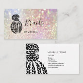 Modern Bokeh Holograph Hair Braider, Braids Busin Visitenkarte (Vorne/Hinten)