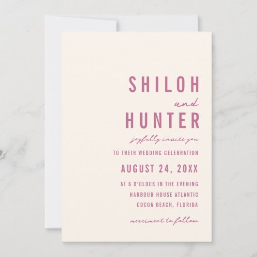 Modern Bokeh Lights | Lavendel | Hochzeit Einladung (Vorderseite)