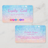Modern Bokeh Ombre Makeup Loyalty Card Treuekarte (Vorne/Hinten)