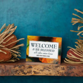 Modern Bokeh SEIN BLESSESED Willkommen Fotoplatte (Seite)