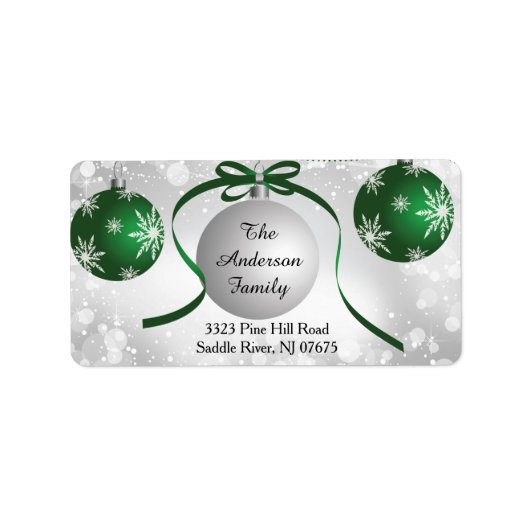 Modern Bokeh Snowflake Weihnachten Rücksendeadress Adressaufkleber (Vorne)