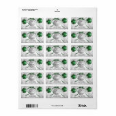 Modern Bokeh Snowflake Weihnachten Rücksendeadress Adressaufkleber (Vorne)