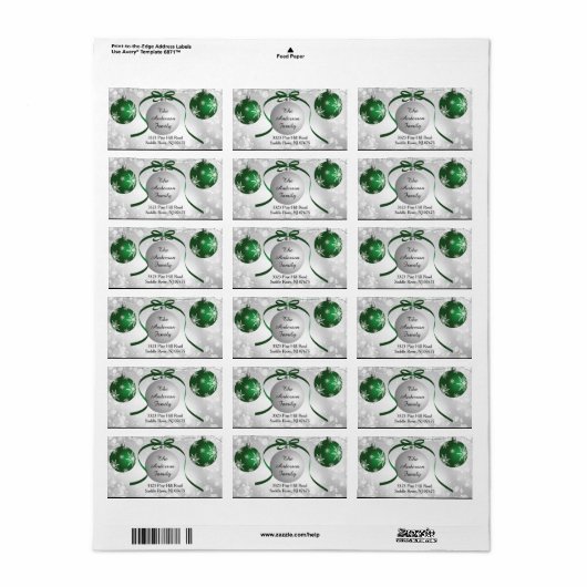 Modern Bokeh Snowflake Weihnachten Rücksendeadress Adressaufkleber (Vorne)