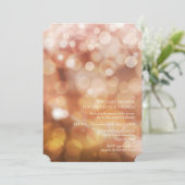 Modern Bokeh Sparkle Twinkle Couples Dusche Party Einladung (Stehend Vorderseite)