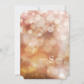 Modern Bokeh Sparkle Twinkle Couples Dusche Party Einladung (Rückseite)