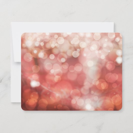 Modern Bokeh Sparkle Twinkle Marsala UAWG RSVP Karte (Rückseite)