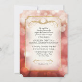 Modern Bokeh Sparkle Twinkle Marsala Wedding Einladung (Vorderseite)