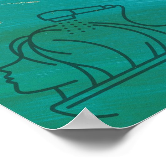 Modern Bokeh,Stripe,Faux Lashes Po Poster (Ecke)