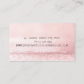 Modern Bokeh Watercolor Macaron Holographic, Opal Visitenkarte (Rückseite)