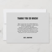 Modern Bold 4 Foto Collage Abschluss Vielen Dank Einladung (Rückseite)