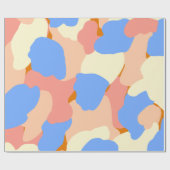 Modern Bold Abstract Blue Yellow Pink Orange Geschenkpapier (Flach)