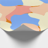 Modern Bold Abstract Blue Yellow Pink Orange Geschenkpapier (Ecke)