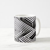 Modern bold Abstract Monochrome Geometric Pattern Kaffeetasse (VorderseiteRechts)