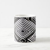 Modern bold Abstract Monochrome Geometric Pattern Kaffeetasse (Mittel)